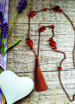 Сотуар из натуральных камней, сердолик и агат