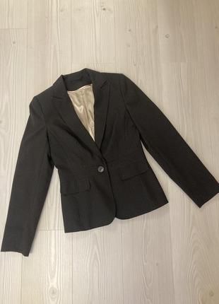 Пиджак черный в полоску удлиненный классический dorothy perkins4 фото