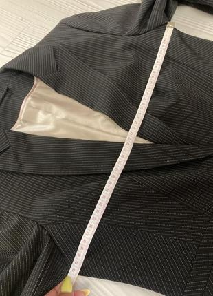 Пиджак черный в полоску удлиненный классический dorothy perkins8 фото