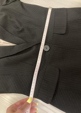 Пиджак черный в полоску удлиненный классический dorothy perkins8 фото