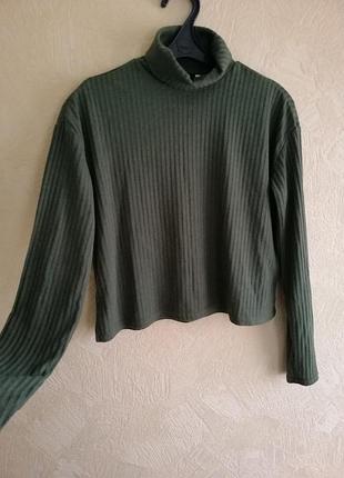 Гольф в рубчик /водолазка/кроп топ