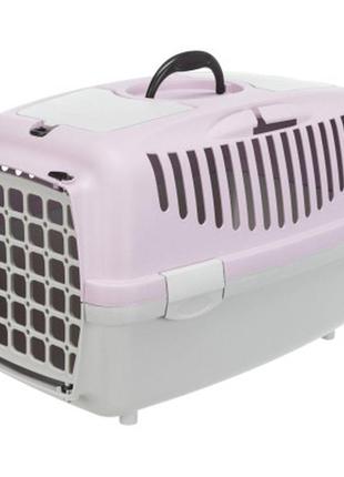 Переноска для тварин trixie capri 2 37х34х55 см (лілова/світло-сіра) (4047974398234)