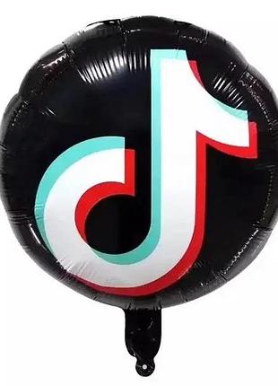 Фольгированный шар круг "tik-tok"  18"(45см)