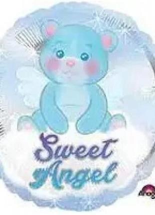 Фольгированный шар круг sweet angel 18"(45см)