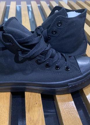 Кеды высокие черные converse chuck taylor all star m3310 mono black high5 фото