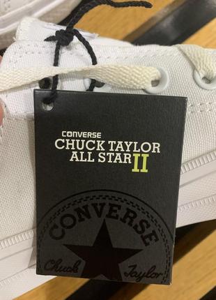 Кеды низкие белые converse chuck taylor 2 white low all star ii mono white3 фото