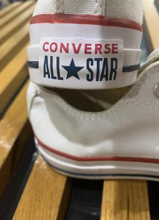 Кеды низкие белые converse chuck taylor all star white low10 фото