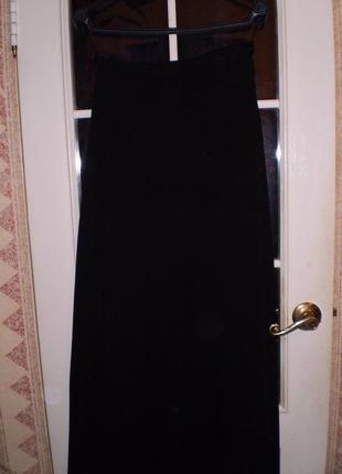 Черная трикотажная юбка1 фото