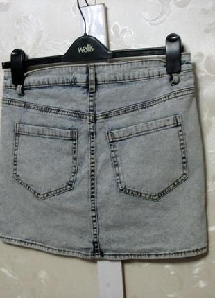 Джинсовая юбка со шнуровкой h&m4 фото