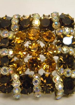 Брошь чешская бижутерия чехословакия яблонекс винтаж №1495