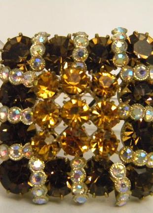 Брошь чешская бижутерия чехословакия яблонекс винтаж №1495