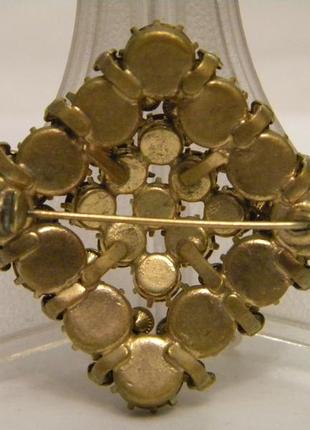 Брошь чешская бижутерия чехословакия яблонекс винтаж №1495