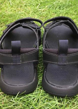 Denim мужские черные сандалии, босоножки из натуральной кожи, сандалии классические, практичные .4 фото