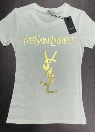 💜есть наложка 💜женская футболка "yves saint laurent "💜lux качество, количество ограничено.
