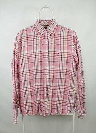 Яскрава лляна сорочка tommy hilfiger multicolor linen shirt