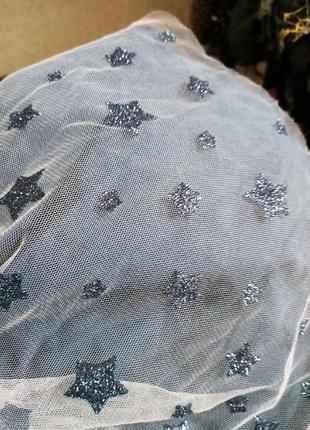 Пышная фатиновая юбочка с блестящими звездочками от zara babygirl на 9-12 месяцев5 фото