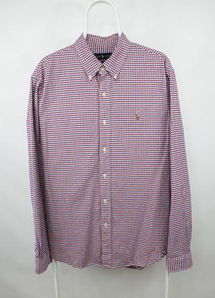 Стильная яркая рубашка polo ralph lauren slim fit multicolor 974ed shirt