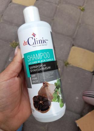 Рослинний шампунь для волосся з чорним часником - dr. clinic black garlic shampoo