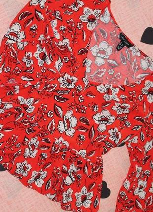 Нова червона блузка з віскози в квітковий принт від new look ❤️4 фото