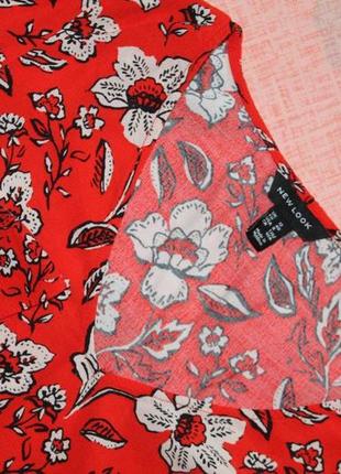 Нова червона блузка з віскози в квітковий принт від new look ❤️5 фото