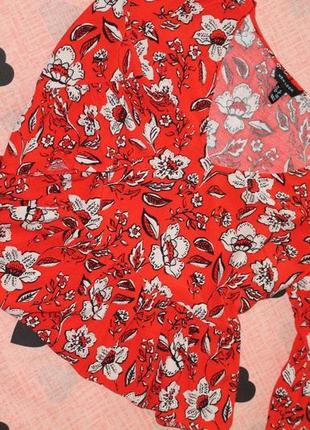 Нова червона блузка з віскози в квітковий принт від new look ❤️6 фото