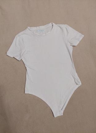 Білий базовий боді футболка primark бодік в стилі zara h&m bershka