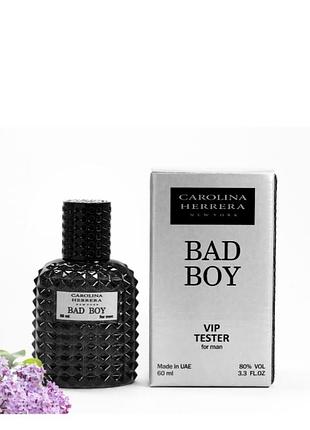 Чоловічий тестер carolina herrera bad boy 60 мл оае