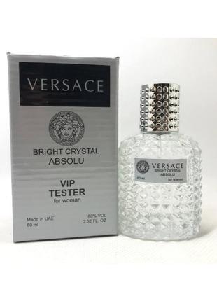 Женский тестер versace bright crystal absolu (версаче брайт кристал абсолю) оаэ 60 мл