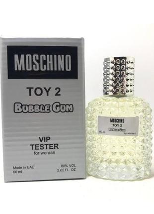 Женский тестер moschino toy 2 bubble gum 60ml(москино бабл гам ) оаэ 60 мл