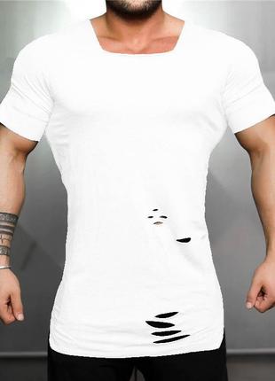 Футболка мужская винтажная белая