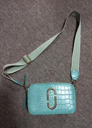 Сумочка кросс-боди бирюза,в стиле marc jacobs2 фото