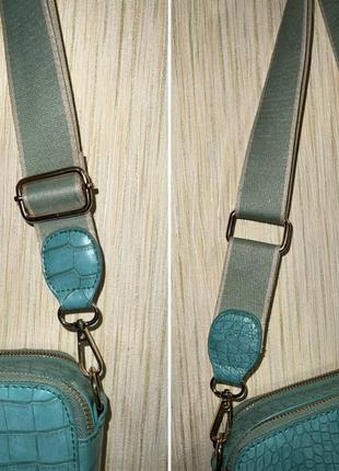 Сумочка кросс-боди бирюза,в стиле marc jacobs6 фото
