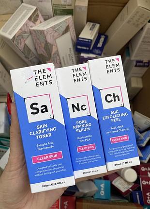 The elements skin clarifying toner pore serum