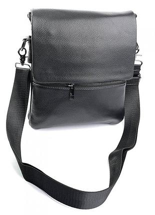 Мужская кожаная сумка на плечо из натуральной кожи