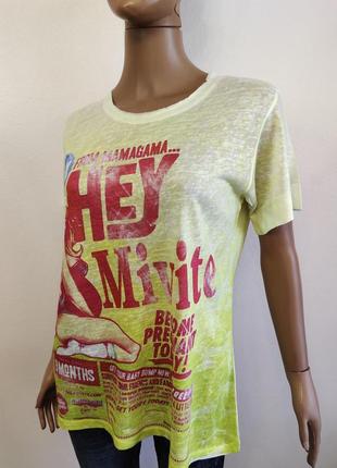 Стильная яркая женская футболка mivite, итальялия, р.s/m/l4 фото
