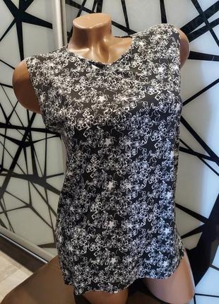 Майка в звездочки черно-белая super tresh 44-46