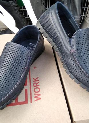 Чоловіче шкіряне взуття чоловічі літні мокасини l'egges