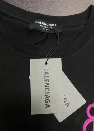 💜есть наложка 💙женская футболка "balenciaga"💙lux качество📌количество4 фото