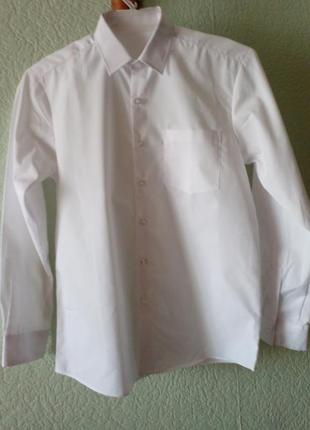 Белая рубашка на 12 -13 лет1 фото