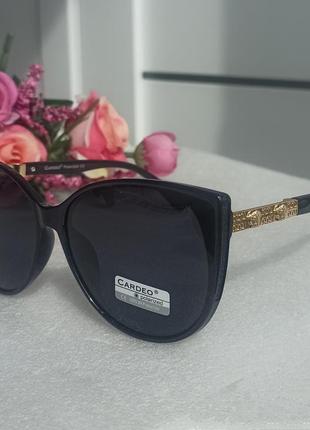 Нові гарні окуляри метелики з блиском по бокам (лінза polarized) чорні