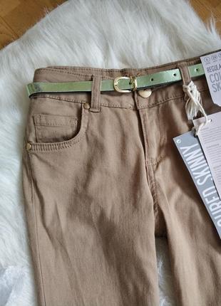 Трендові нові штаны брюки skinny primark нюдового кольору2 фото