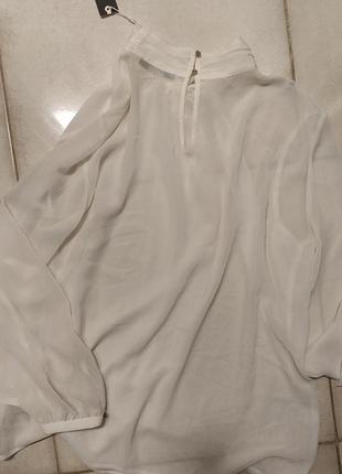 Біла прозора блузка4 фото