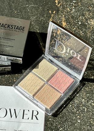 Палетка dior backstage glow face palette 004 rose gold4 фото