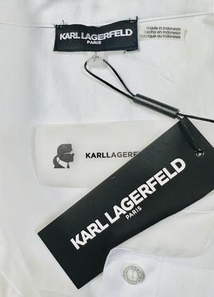 Женская рубашка блузка karl lagerfeld в принт из камешков из сша.7 фото