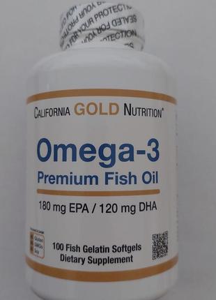 Omega-3 premium fish oil. california gold nutrition2 фото