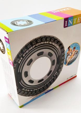 Детский надувной круг с ручками intex шина 114 см | круг надувной колесо грузовика | надувний круг шина2 фото