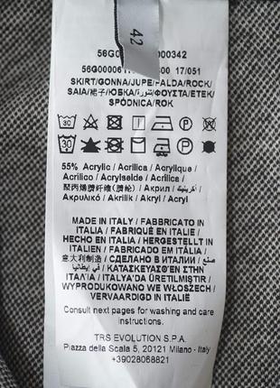 Юбка trussardi jeans (италия), серого цвета6 фото
