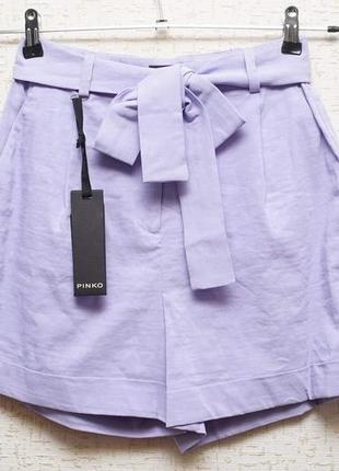 Жіночі шорти pinko (італія), бузкового кольору.4 фото
