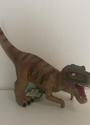 Динозавр тираннозавр yg toys резиновый большой звук 3+3 фото