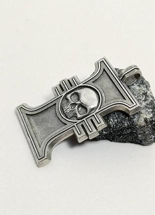 Бронзовий кулон insignia інсігнія інквізитора інквізиція warhammer 40000 ручна робота, біла бронза3 фото